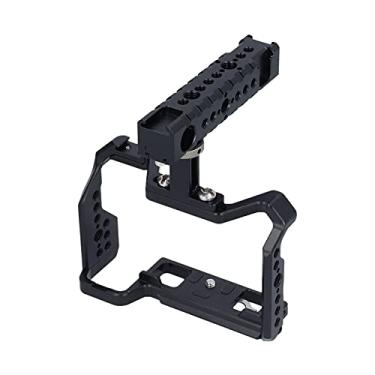 Imagem de Gaiola de Câmera Com Alça para XS10, Estabilizador de Equipamento de Câmera de Vídeo Vlogging de Liga de Alumínio Com Sapata Fria, Orifício de Parafuso de 1/4 pol. e 3/8