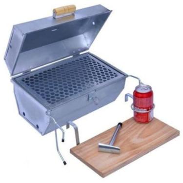 Imagem de Churrasqueira Bafinho Para Barco Tábua de Corte e Porta Lata