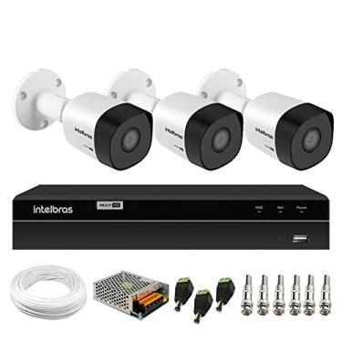 Imagem de Kit 3 Câmeras Bullet HD 720p VHD 3130 B G6 3,6mm - 30m IP67 + DVR Gravador de Video Inteligente Intelbras MHDX 1204 4 Canais H.265+