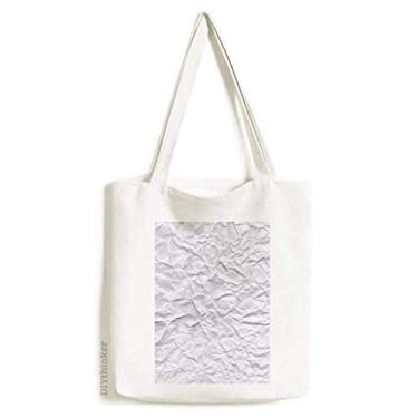 Imagem de Puckers brancos irregulares padrão elegante sacola sacola de compras bolsa casual bolsa de mão