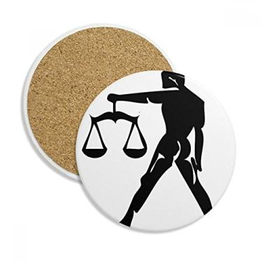 Imagem de Constellation Libra Zodíaco Sinal Coaster Cup Caneca de mesa Proteção Absorvente Pedra