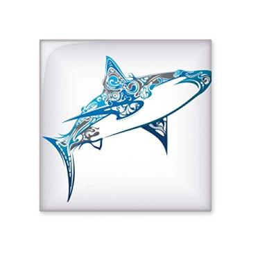 Imagem de Azulejo de cerâmica brilhante com decalque brilhante de tijolo vitrificado azul