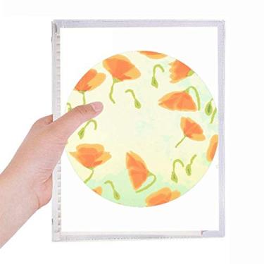 Imagem de Caderno de pintura de plantas de flores douradas com folhas soltas para diário recarregável