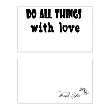 Imagem de Palavra em inglês "Things With Love", cartão de agradecimento, aniversário, saudação, casamento, agradecimento