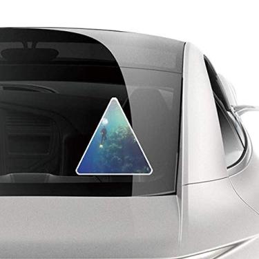 Imagem de DIYthinker Adesivo de carro com imagem de natureza de mergulho na água do oceano, decalque de bagagem de motocicleta