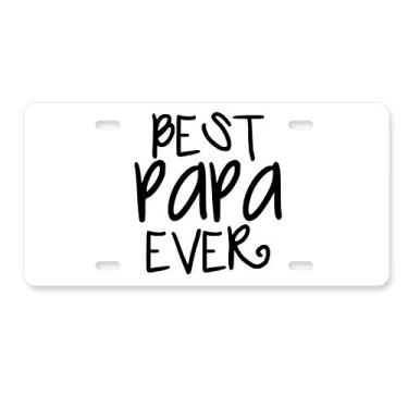 Imagem de DIYthinker Placa de licença Bless Father Best Papa Ever Words Decoração de aço inoxidável