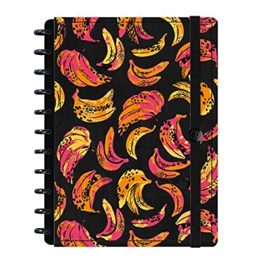 Imagem de Caderno De Disco ISCOOL Inteligente G Tropical Bananas Preto