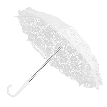 Imagem de Sluffs Guarda-chuva De Casamento De Renda, Guarda-chuva De Bordado De Renda De Flores Artesanais Desempenho De Palco Infantil Mini Guarda-chuva Decorativo Decoração Acessório(51241 Cor Descolorida)