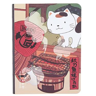 Imagem de Caderno estilo gato, linda capa de pintura à mão, bloco de diário, tipo carro, caderno para escrever (cozinhar)