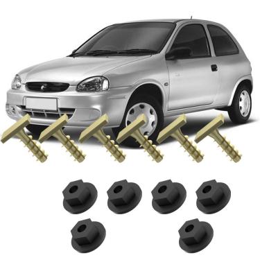 Imagem de Kit Parafuso Porca P/ Moldura Para-lama Dianteiro Corsa Hatch Windi 94 95 96 97 98 99 2000 2001 2002