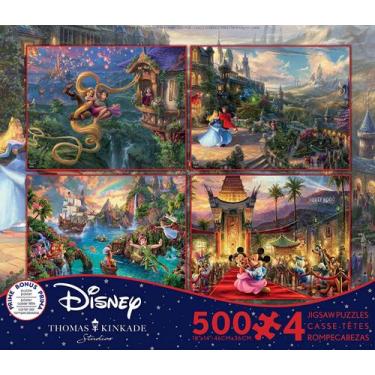 Imagem de Quebra-Cabeças Disney 4-Em-1 500 Peças - Enrolados, A Bela Adormecida,