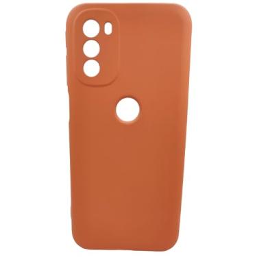 Imagem de Capa Case Capinha para Motorola Moto G41 Em Silicone Líquido Emborrachado Acabamento Interno Aveludado (Bazar Das Capas) (MARROM)