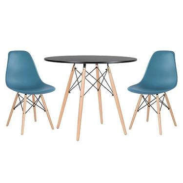 Imagem de Loft7, Mesa redonda Eames 90 cm + 2 cadeiras Eiffel DSW