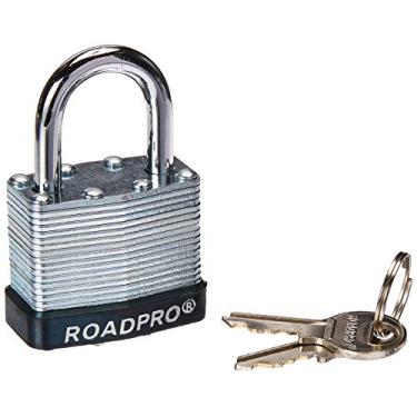 Imagem de RoadPro RPLS-40/2 Cadeado de aço laminado de 40 mm com protetor de para-choque - pacote com 2