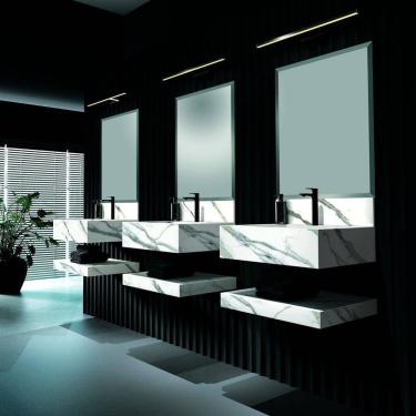 Imagem de Prateleira em Porcelanato Para Banheiro 80cm Pró Blu Trufa