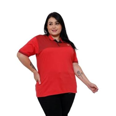 Imagem de 1 Camisa Inês- Camiseta Polo Plus Size Feminina Oversized Estampa Sortida GAP Vermelho Tamanho:G2