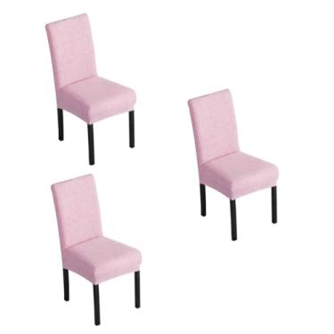 Imagem de Alipis Capas De Sofá 3 Pecas capa de sofá de cadeira capas para cadeiras de jantar capas para sofás capa da cadeira capa elástica capa de cadeira de poliéster um corpo protetor rosa