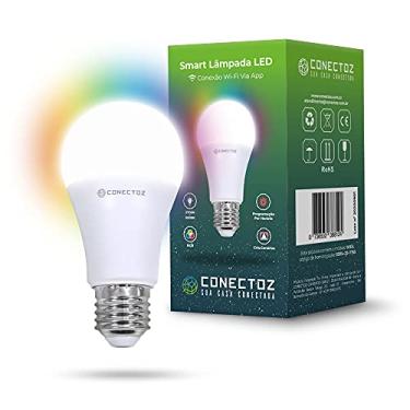 Imagem de Smart Lâmpada Inteligente LED Wi-Fi Bivolt Conectoz, Acompanha Ritmo da Música, E27, 9W, RGB Colorido, Branco Frio e Quente, Ajuste de Intensidade, Compatível com Alexa, Smart Home