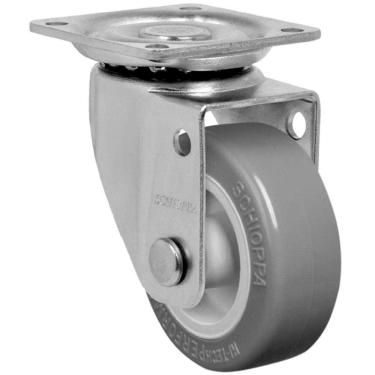 Imagem de Rodízio Giratório PVC c/ Placa s/ Freio 41mm até 35kg GLAP 158 BP-SM SCHIOPPA