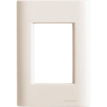 Imagem de Placa 3 Postos 4x2 Tramontina Giz Branca Soft Touch Sem Suporte Tramontina