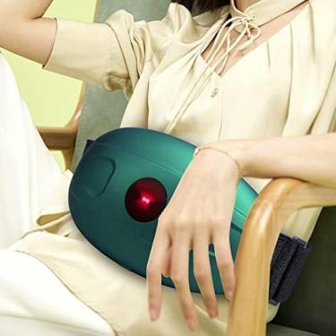 Imagem de Almofada de aquecimento menstrual e massageador para alívio da dor no período das costas ou barriga portátil wearable sem fio elétrico aquecido cinto massageador de barriga para cólicas para