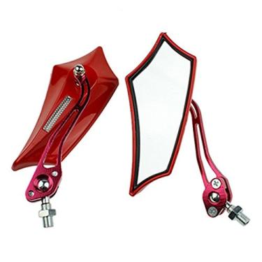 Imagem de ESUPPORT Vermelho Universal Motocicleta Motocicleta Bicicleta 8 mm 10 mm Espelho Lateral Retrovisor Lateral Scooter ATV