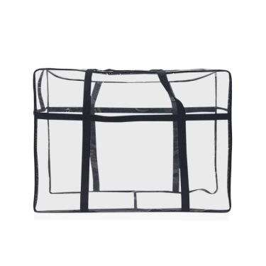 Imagem de Bolsa sacola cristal PVC transparente organizador 70x55x30cm