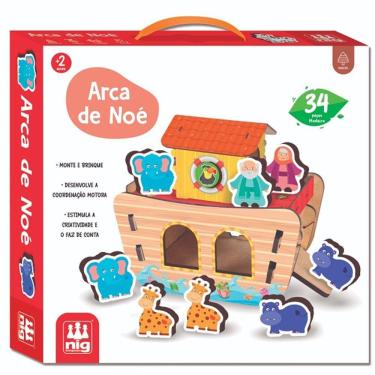 Imagem de Conjunto de Blocos Madeira ARCA de Noe 3D NIG Brinquedos