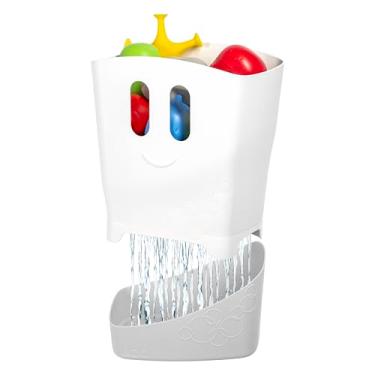 Imagem de Ubbi Organizador de brinquedos de banho independente com prateleira de secagem removível para crianças e bebês, cinza