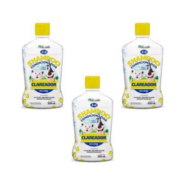 Imagem de Kit 3 Unidades - Kelldrin Shampoo Condicionador Clareador 2 Em 1 500ml