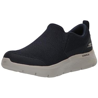 Imagem de Skechers Tênis masculino Gowalk Flex-Athletic sem cadarço casual com espuma resfriada a ar, Azul-marinho/cinza, 12 X-Wide
