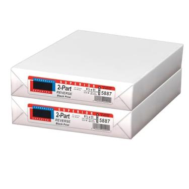 Imagem de Desktop Publishing Supplies Papel sem carbono - 2 partes NCR reverso 21 x 28 letras - pacote com 2 resmas = 500 conjuntos / 1000 folhas (branco, amarelo) - para impressoras a jato de tinta/laser