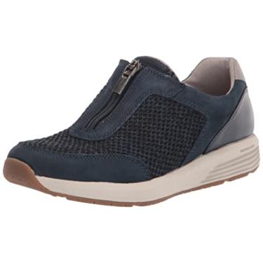 Imagem de Rockport Tênis feminino TruStride Center com zíper, Nobuck índigo/têxtil, 36