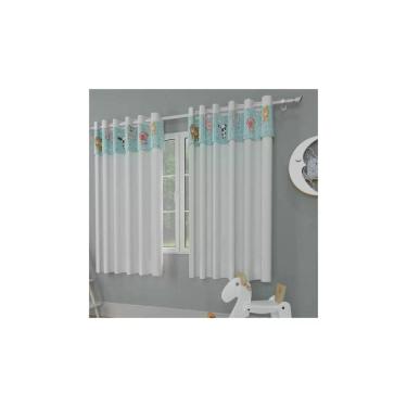 Imagem de Cortina Infantil Donna Belchior 280x180 cm Fun com Bandô Azul