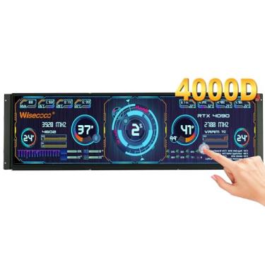 Imagem de Monitor LCD táctil 2K 2560x720 Bar IPS Display DIY Kits HDMI USB C Monitor secundario para Corsair iCUE 4000X 4000D PC Case Aida64 CPU GPU RAM Temperatura Velocidad Pantalla