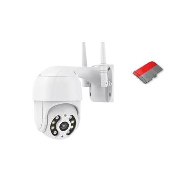 Imagem de Câmera Externa Ip Infravermelho Prova D'água Hd Giratória + Cartão de Memória
