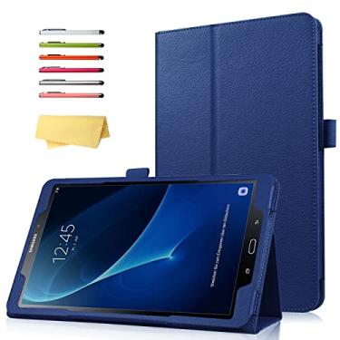 Imagem de UUcovers Capa para tablet Samsung Galaxy Tab A de 10,1 polegadas 2016 modelo antigo (SM-T580/T585/T587) (Versão SEM S Pens), suporte fólio, proteção total de couro PU à prova de choque com suporte