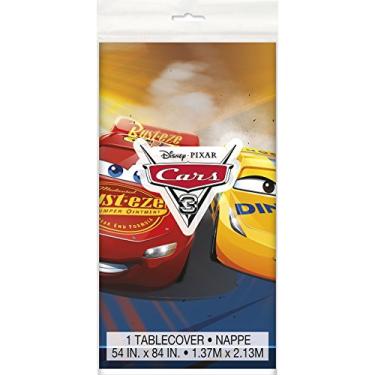 Imagem de Unique Disney Cars Plastic Tablecloth, 84" x 54", Multi (59923)