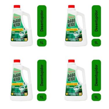 Imagem de Linha Completa de Limpeza e Prote��o: Diabo Verde, Reax, Ferra Cupim, Formibel e Lysoclin � Para Toda a Casa (4, Diabo Verde Liq. (1Lt))