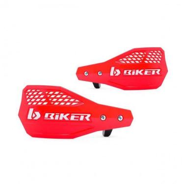 Imagem de Par Protetor de Mão Moto Biker A1R Universal, Vermelho