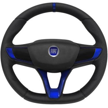 Imagem de Volante Esportivo Fiat Uno 2001 a 2013 Logo Azul + Cubo - Poliparts, A