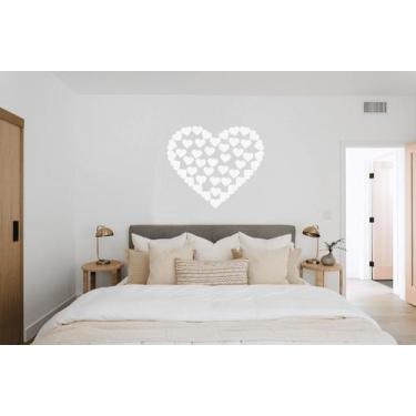 Imagem de Kit 108 Adesivos Coração Decoração Sala, Quarto - Imprimax, BRANCO FOS
