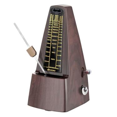 Imagem de Metrônomo mecânico ,Núcleo mecânico de cobre formato clássico, batida precisa, vários modos de batida, adequado para piano, guitarra, bateria, violino, bateria ,saxofone madeira granulada som alto
