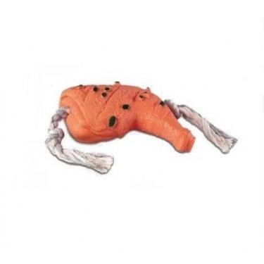 Imagem de Mordedor Pet Brinquedo Borracha Coxa Frango 20 Cm - J. Pet