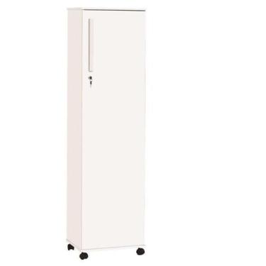 Imagem de Multiuso / Organizador Com Chave 1 Porta Com Prateleiras Móvel e Rodíz