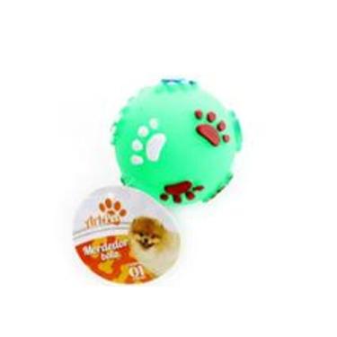 Imagem de Mordedor para Cachorro Bola Colorida Brinquedo Cão Gato Divertido - Mi