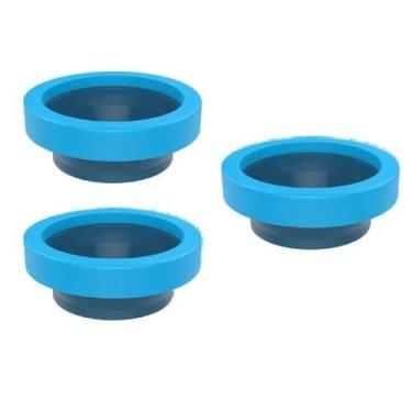 Imagem de Kit 3 anel vedacao para vaso sanitario com guia blukit