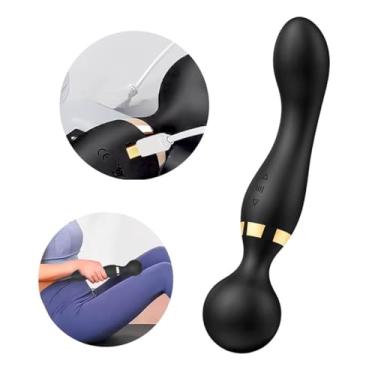 Imagem de Massageador Vibrador Elétrico de Silicone, Ponta Dupla, Múltiplas Velocidades