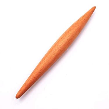 Imagem de 2 peças de rolo de madeira de 27 cm/10,6 polegadas, rolo de massa de madeira para bolinhos, bolachas, pizza, biscoitos, argila