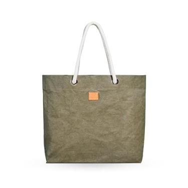 Imagem de Out of the Woods Pure Cord Shopper, sacola e sacola reutilizável, papel sobrenatural ecológico com alças de corda de algodão, Taiga, One Size